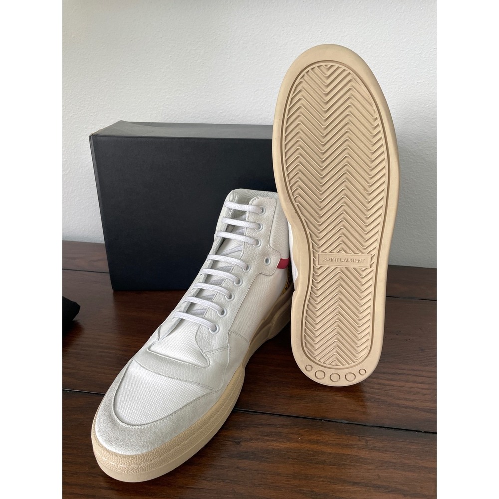 Saint Laurent 669430 Venice lace-up high top Sneaker Shoe, EU 42 - Picture 3 of 8